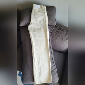 Zara Cream colour Button Up Jeans